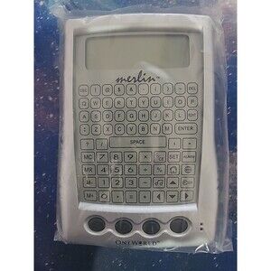 One World Merlin Electronic Organizer Multi-Function Data Bank Calculator
